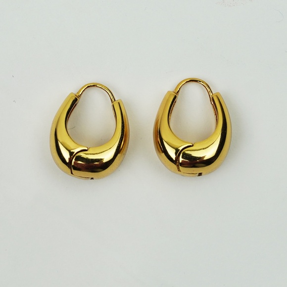New JCREW Orbit Huggie Hoop Earrings in Gold $39 AW761 - Picture 2 of 2